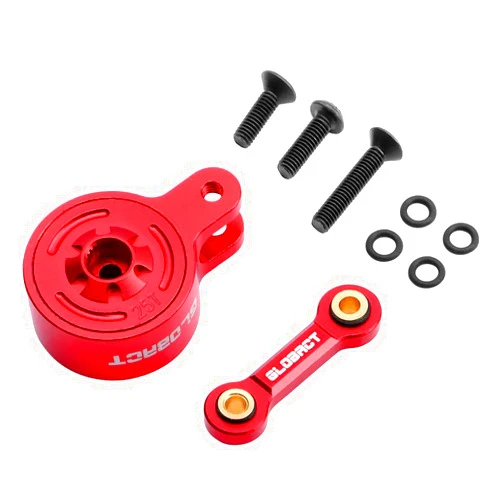 GLOBACT Servo Saver Set 25T Aluminum Servo Saver with Link for ARRMA 1/10 Big Rock Granite KRATON Outcast SENTON 1/8 Typhon Replace AR340151 ARAC8883