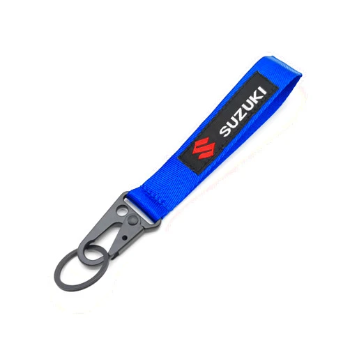 MELD 1pcs Embroidered Keychain Tag Key Ring for Suzuki GSXR Car Auto Accessories Motorcycles Bike Key Chain Accessories Blue