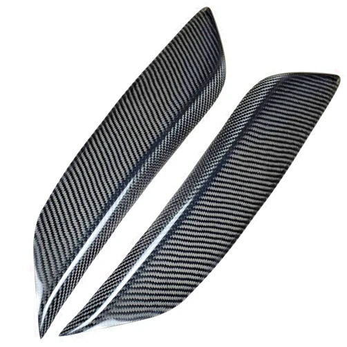 runmade Carbon Fiber Black Headlight Eyelids Covers New Pair Compatible with Nissan 2003-2008 350Z Fairlady Z Z33