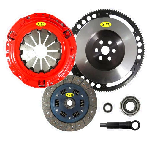 XTD STAGE 1 ORGANIC CLUTCH & RACING FLYWHEEL KIT COMPATIBLE WITH 92-05 CIVIC 1.5L 1.6L 1.7L