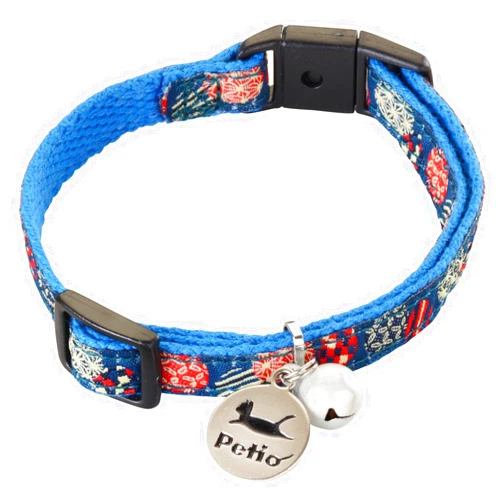 Petio Collar Cat Komachi Color Temari Blue