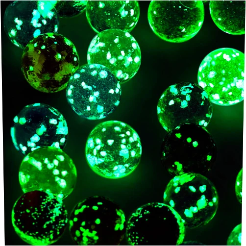 SallyFashion 20PCS Glow in Dark Marbles,Decorative Luminous Muti-Colors Doted Style Glass Marbles for Glass Ball Luminous Glass Ball Runs, DIY, Marble Games, Boys and Girls