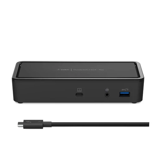 Belkin Thunderbolt 3 Dock Plus Thunderbolt 3 Cable - USB-C Hub - 8-In-1 Docking Station for MacOS & Windows, Dual 4K @60Hz, 40Gbps Transfer Speed, 60W Upstream Charging, w/ Ethernet & Audio Ports
