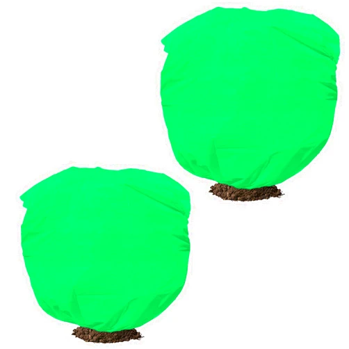 Sopco Plant Covers Frost Protection Bag Large Size Winter Drawstring Plant Covers Winter Reusable Plants Jacket for Fruit Tree Shrub Potted Plants (2 Pack 40'' x 40'')