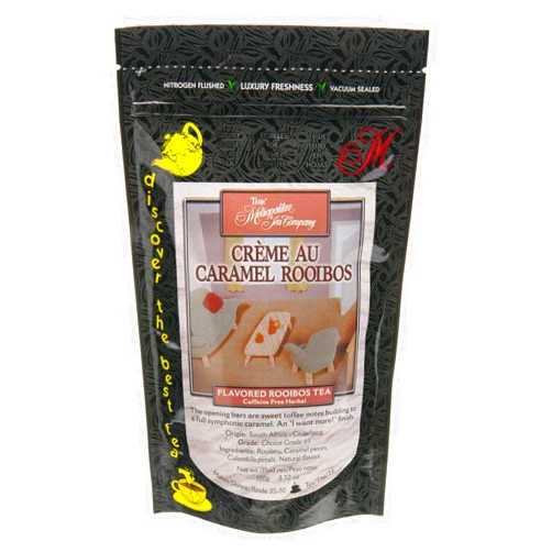 The Metropolitan Tea Company Metropolitan Tea Discovery Loose Tea Pack, Creme Au Caramel Flavored Roibos, 100gm