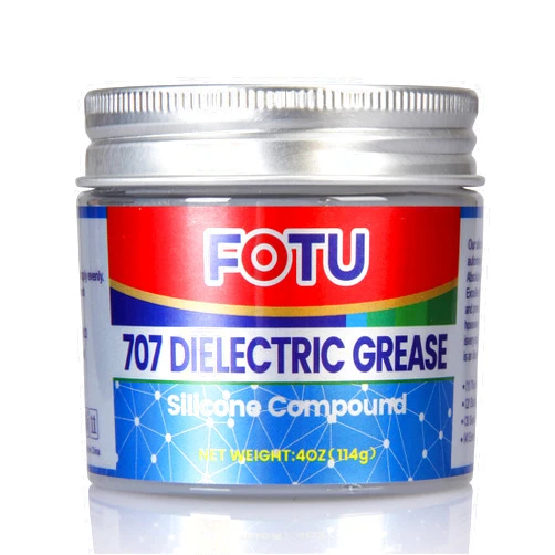 FOTU 707 Dielectric Grease, Super Lube Silicone Grease Uses to Automotive Battery Terminals，Spark Plug，O Rings，Electrical Connections Protect and Prevent Corrosion (4 Oz, 1-Pack)