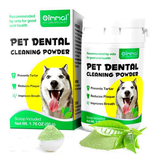 Akareni Teeth Cleaning Powder for Dogs, Dog Breath Freshener, Dental Powder for Dogs Teeth with Probiotics Help Reduce Bad Breath, Plaque Tartar Remover, Dog Tooth Powder for Small, Medium, Large Dogs 50g