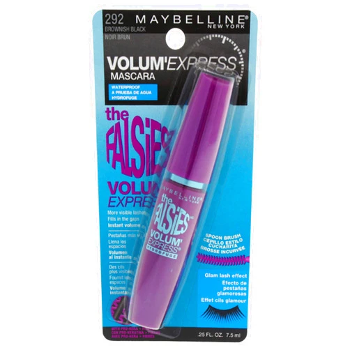 Maybelline Volum' Express The Falsies Waterproof Mascara, Volumizing and Separating Make Up Formula, Blackest Black, 1 Count