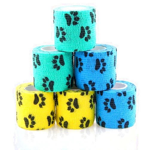 AUPCON Vet Wrap Cohesive Bandages Bulk Self Adhesive Bandage Wrap Self Adherent Wrap Non-Woven for Dogs Pet Animals & Ankle Sprains & Swelling 2 Inch x 5 Yards (2 Inch Claw)