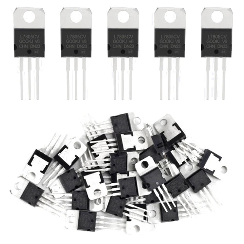 DWEII 30PCS IC L7805 L7805CV Linear Positive Fixed 1 Output 5V 1.5AAmp Integrated Circuits L7805 Linear Positive Voltage Regulators for Electronic Components