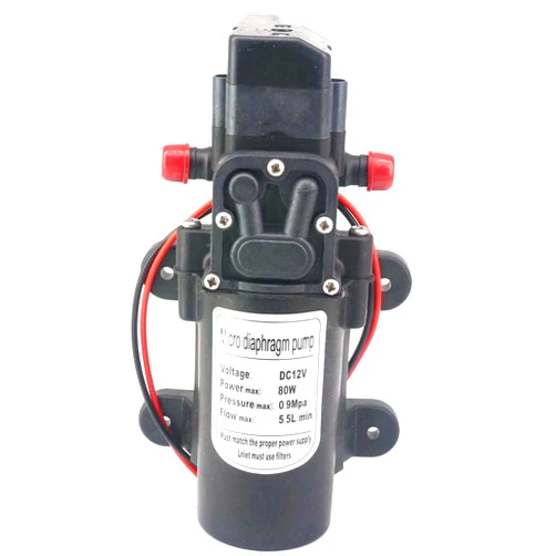 GBOOTS Water Pump Accessories DC 12V 80W Micro Diaphragm Water Pump Self-Priming Booster Pump 330L/H Y7 Boat Bilge Water Pump