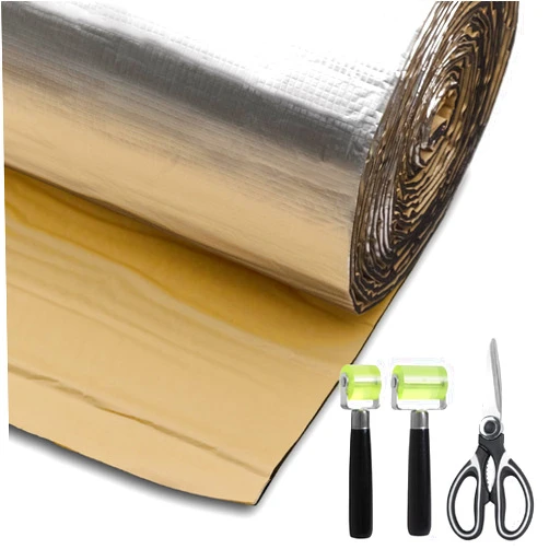 CONOST Sound Deadener for Cars 200 mil 45 Sqft Heat Shield Insulation Dampening Car Sound Deadening Mat Aluminum Foil&Closed Cell Foam 16.5