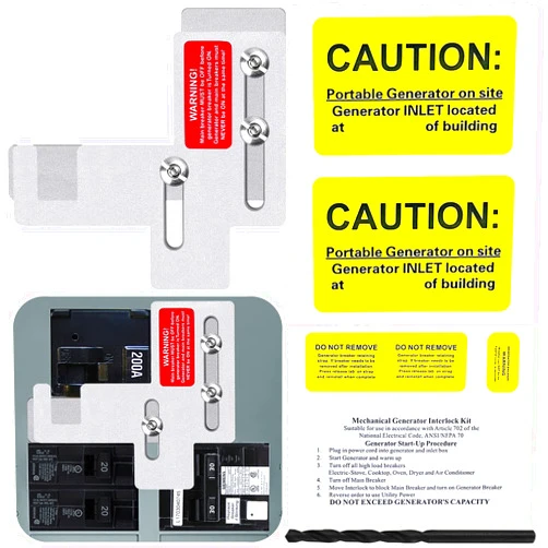 XMK Generator Interlock Kit Compatible with Siemens or Murray 150 or 200 Amp Panels, 7/8-1 1/4