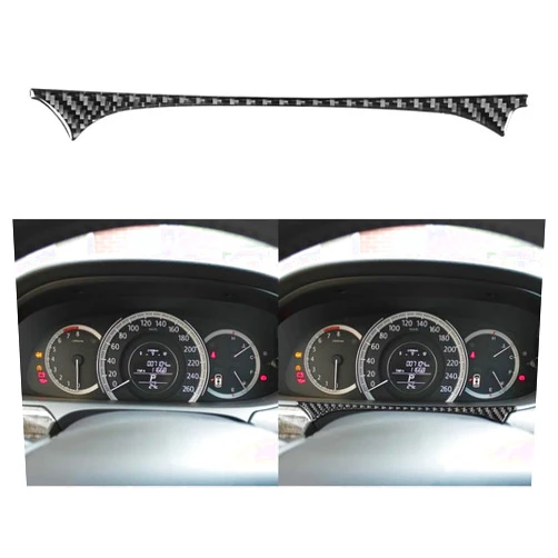 PQOLJGFE Carbon Fiber Fit for Honda 9th Gen Accord 2013-2017 SE LX Sport EX EX-L Touring Hybrid Accessories Car Center Console Gear Shift Panel Cover Interior Trim(Speedometer Trim Strip)