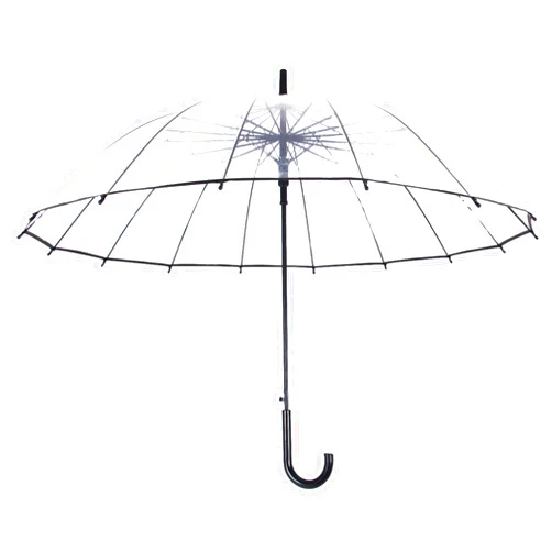 Meichoon Clear Umbrella for Rain Wedding 16 Ribs Big Size Windproof Auto Open See Through Travel Essentials