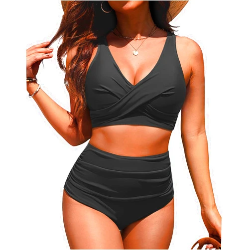 Yonique High Waisted Two Piece Swimsuit-Womens Bikini Set Tummy Control Bathing Suit Modest Full Coverage Bikini 2025