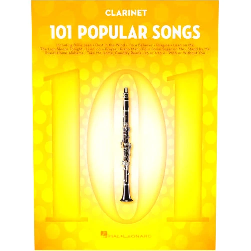 By Hal Leonard Corp. (Author) 101 Popular Songs – Clarinet Sheet Music Songbook | Play Classic Pop Rock Hits | Includes Billie Jean, Piano Man, Sweet Home Alabama, Livin' on a Prayer, Hey Jude More