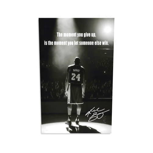 AuzeArt Kobe Basketball Poster - Sports Legend Art,Gift for Kobe Bryant Fans And Basketball Enthusiasts Canvas Posters，Modern Family Bedroom Office, And Living Room Decor 12x18inch(30x45cm) Unframe-style