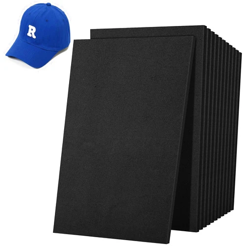 codree 8 Pcs 3mm Thick Embroidery Foam- 6 x 9 Inch EVA Foam Sheets for Crafts- High Density 3D Embroidery Craft Foam for Cosplay Costume, Sewing, Embroidery Machine, DIY Projects (Black)