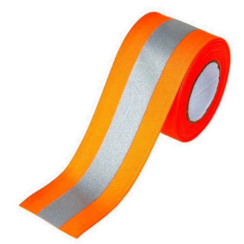 JINBING Sew On Silver Reflective Tape for Clothing Safety Fabric Webbing Trim Strip Orange 2