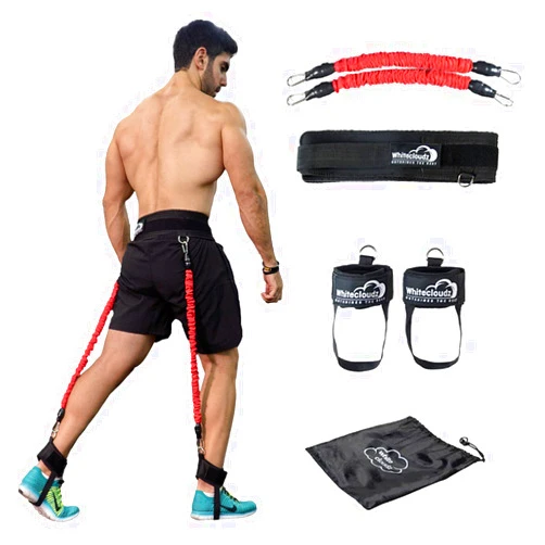 WHITECLOUDZ Vertical Jump Trainer – Professional Leg Strength Resistance Bands for Vertical Jump Training – Premium Jumping Trainer, Volleyball Trainer & Basketball Trainer