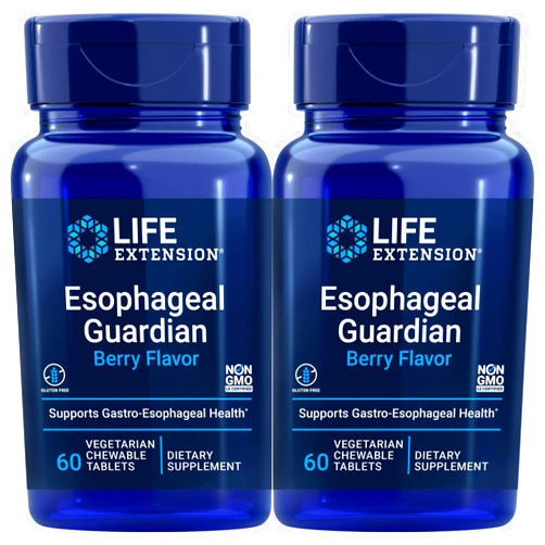 Life Extension Esophageal Guardian, 60 Vegetarian Chewable Tablets (Pack of 2)