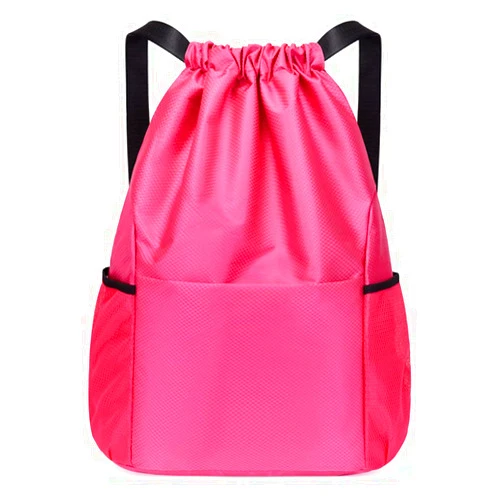Lomaifoer Large Sports Backpack String Swim Drawstring Bags, Men & Women Sport Gym Sack Drawstring Backpack Bag,Travel Bag with Waterproof for Adults(red)
