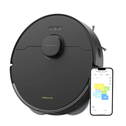 dreame L10s Pro Gen 2 Robot Vacuum and Mop Combo, 7000Pa Suction, DuoScrub Mopping,7mm Auto Lifting Mop, Ultrasonic Carpet Detection, All-Rubber Roller Brush, Ideal for Pet Hair, Hard Floor and Carpet