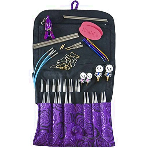 HiyaHiya Sharp Limited Edition Interchangeable Needle Set (Stainless Steel, 4 Inch, 13 Tips, Colors Vary)