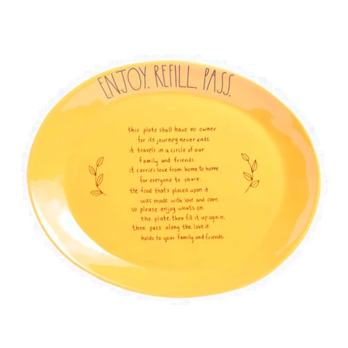 Hidd_ntr_asur_s Ceramic Enjoy The Refill Traveling Platter