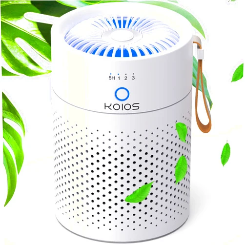 KOIOS Air Purifiers for Bedroom Home, KOIOS H13 True HEPA Filter Air Purifiers for Desktop Office Car Pets with USB Cable, Small Air Cleaner, Night Light, Timer, Remove Smoke, Dust, Odors, Pollen