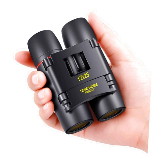 POLDR 12X25 Small Pocket Binoculars Compact Adults,Mini Kids Binoculars Boys for Bird Watching,Concert Theater Opera