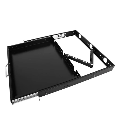 RAISING ELECTRONICS 1U Rack Mount Sliding Keyboard Tray Cantilever for Server Data Network Rack