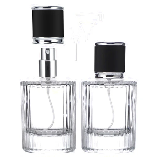 Segbeauty Refillable Perfume Bottle Travel, 50ml Cologne Atomizer Sprayer Empty, 2 Pack Vintage Perfume Bottles Glass Fine Mist Spray Bottle Toiletries Sample Container for Dispensing Frangrance
