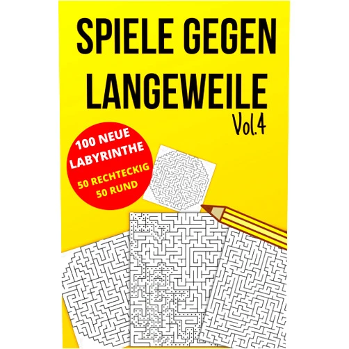 Susan Löffellocher Spiele gegen Langeweile Vol. 4: Vertreiben Sie sich die Langeweile mit dem Lösen von runden und rechteckigen Labyrinthen (German Edition)