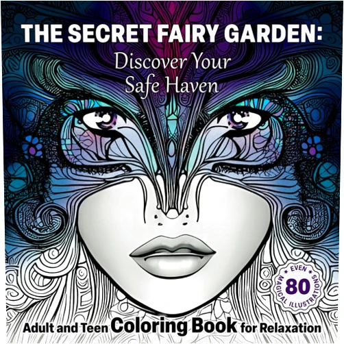 Lina Balsan The Secret Fairy Garden: Discover Your Safe Haven: Adult and Teen Coloring Book for Relaxation