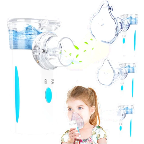 Naweti Nebulizer, Ultrasonic Mesh Nebulizer of Cool Mist, Ultrasonic Nebulizer with Self-Cleaning Function for Breathing Problems, Used at Home, Office, Travel