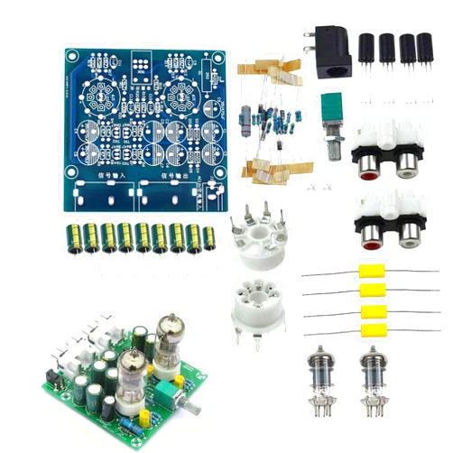 Reland Sung 6J1 Tube Preamplifier Headphone Power Amplifier Power Amp Tube Buffer Base on Music Fidelity X-10D Circuit DIY KIT