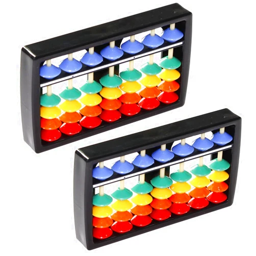 YIKEXIAOSHULIN 2 Pcs Kids Abacuses 7 Digits Educational Abacuses Colorful Children's Math Calculation Tools for Home School Arithmetic Education and TrainingTraining