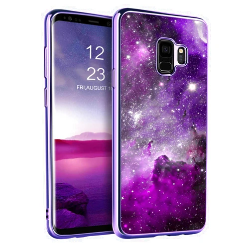 BENTOBEN Compatible Samsung S9 Case, Slim Fit Glow in The Dark Shockproof Hybrid Hard PC Soft TPU Bumper Drop Protective Girls Women Men Phone Cover for Samsung Galaxy S9 5.8