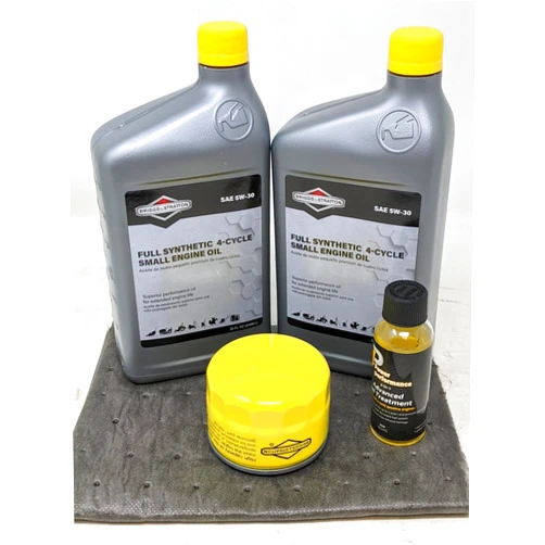 Briggs & Stratton 5W-30 (2 Quarts) Full Synthetic Engine Oil Change Kit with 696854 Filter and Fuel Treatment