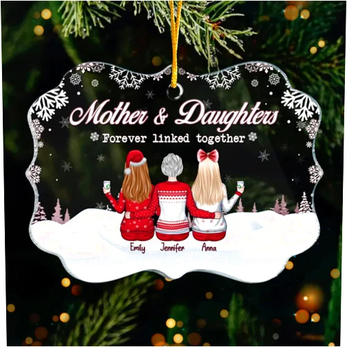 Pawfect House The Love Between Mother and Daughters, Personalized Christmas Tree Ornaments 2023, Mother Daughter Gift, Christmas Decorations, Christmas, Thanksgiving Gifts for Mom from Daughter