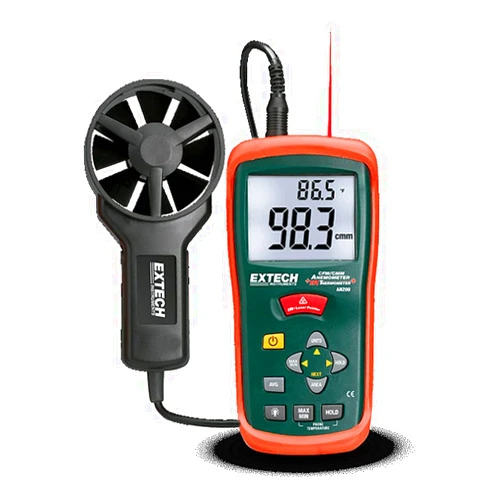 Extech AN200 EasyView CFM/CMM Vane Thermoanemometer with IR Thermometer,