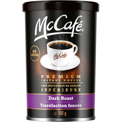 McCafe Premium Instant Coffee, Dark Roast, 100g/3.5 oz. Tin