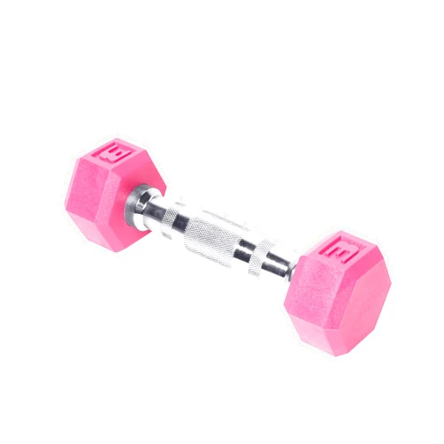 CAP Barbell Color Coated Hex Dumbbell Weights with Contoured Chrome Handle