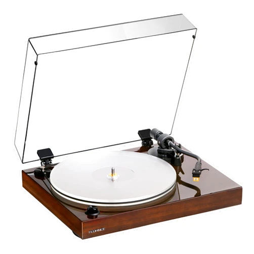 Fluance RT85N Reference High Fidelity Vinyl Turntable Record Player with Nagaoka MP-110 Cartridge, Acrylic Platter, Speed Control Motor, High Mass MDF Wood Plinth, Vibration Isolation Feet - Walnut