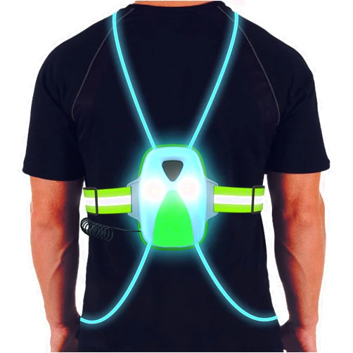 Labeol LED Reflective Running Vest with High Visibility Front Safety Light,6 Bright Colors Lights for Runners,USB Rechargeable Reflective Accessories for Men/Women Running,Walking,Cycling