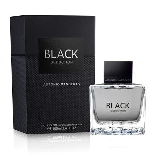 BANDERAS Antonio Banderas Perfumes - Black Seduction - Eau de Toilette Spray for Men - Long Lasting - Elegant, Masculine and Sexy Fragance - Amber Woody Scent- Ideal for Special Events - 3.4 Fl Oz