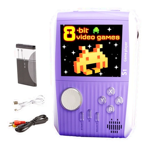 Besosay Kid Mini Handheld Retro Games Console Built in 666 Classic Games, Portable Handheld Video Games Console, 3 Inch Screen, 1020mAh Battery, Christmas Birthday Present Game Player for Boy Girl