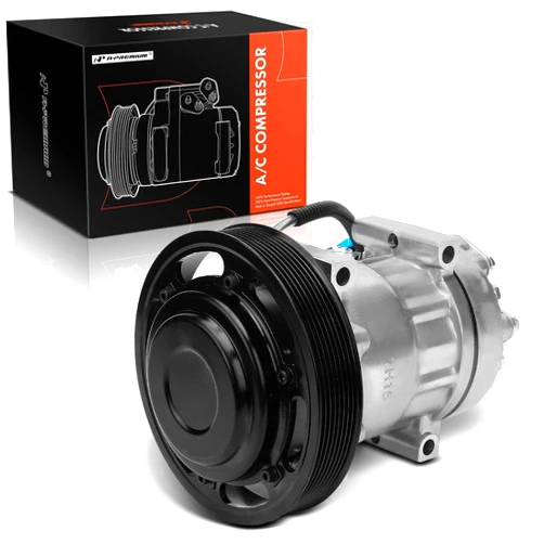 A-Premium Air Conditioner AC Compressor with Clutch Compatible with Volvo VAH 2011-2015, VHD 2008-2015, VNL 2008-2016, VNM 2008-2016 & Mack LEU MRU 2008-2015, 8.9L 10.8L 11.9L 12.1L 12.8L 14.9L 16.1L
